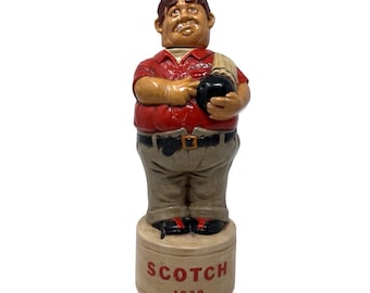1979 Alberta’s Molds Bowler Scotch Decanter 300 Club Ceramic Barware Vintage