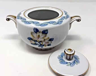 Vintage Sugar Bowl with Lid by Narumi China Magnolia 259 - Occupied Japan