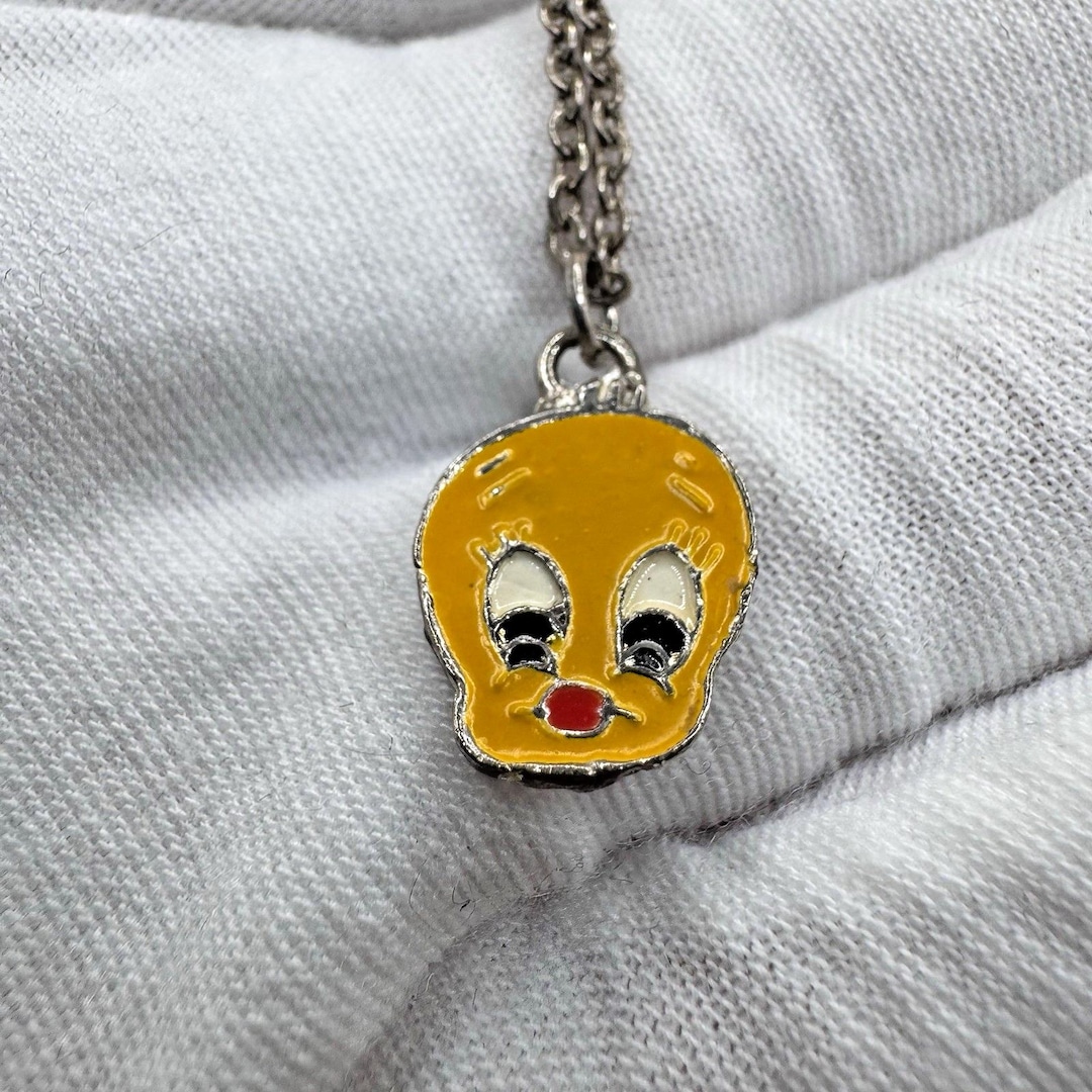Vintage Looney Tunes Enamel Tweety Bird Necklace Chain EUC - Etsy
