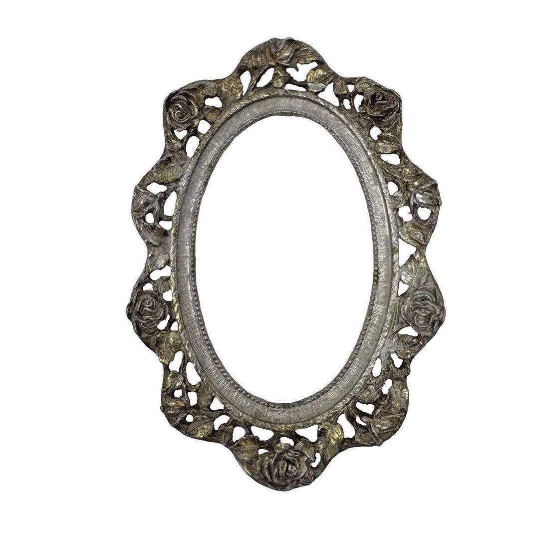 Vintage Matson 608 Ornate Gold Tone Oval Picture Frame Roses Hollywood ...
