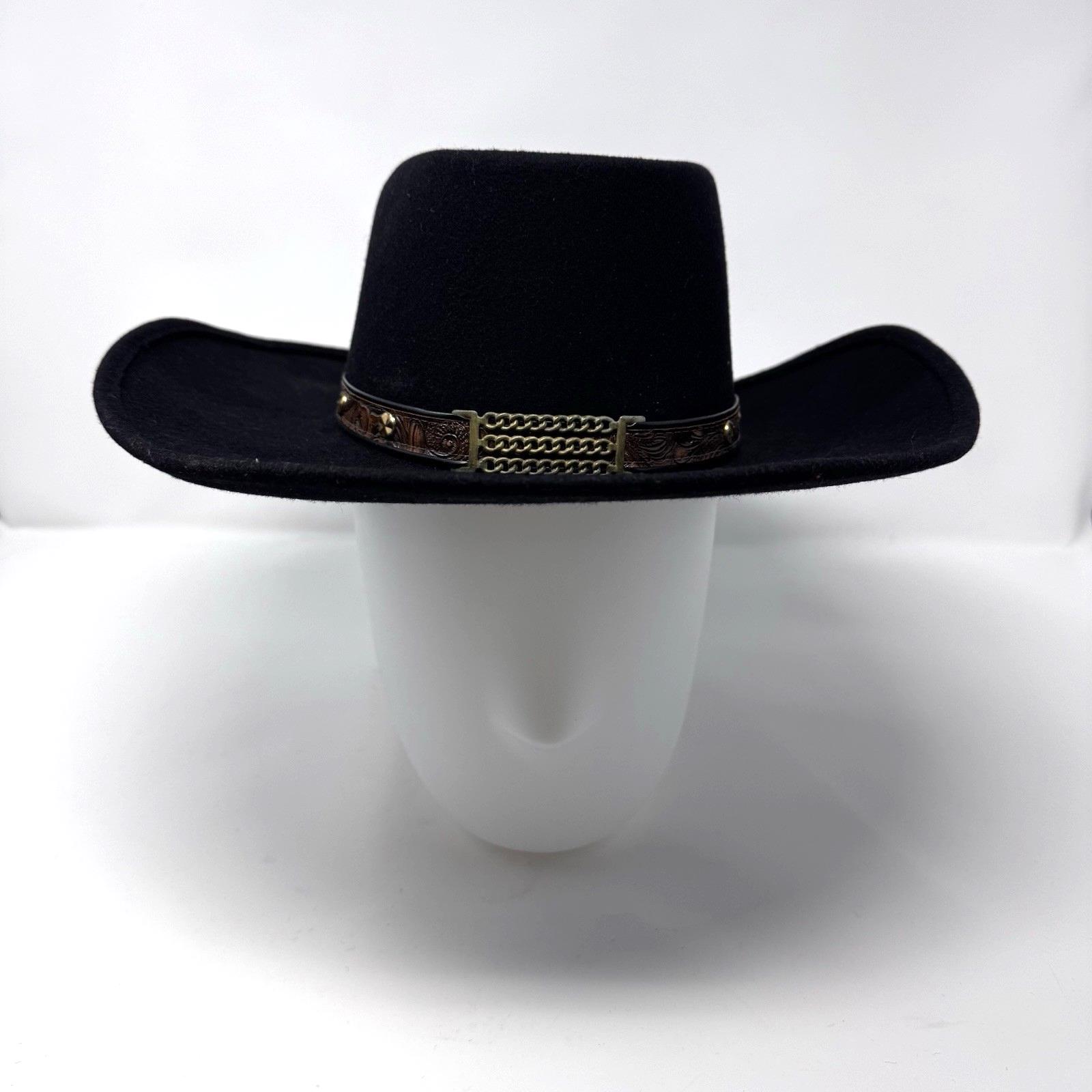 Vintage Eddy Bros Bar B Ranch Cowboy Hat Black Felt Western