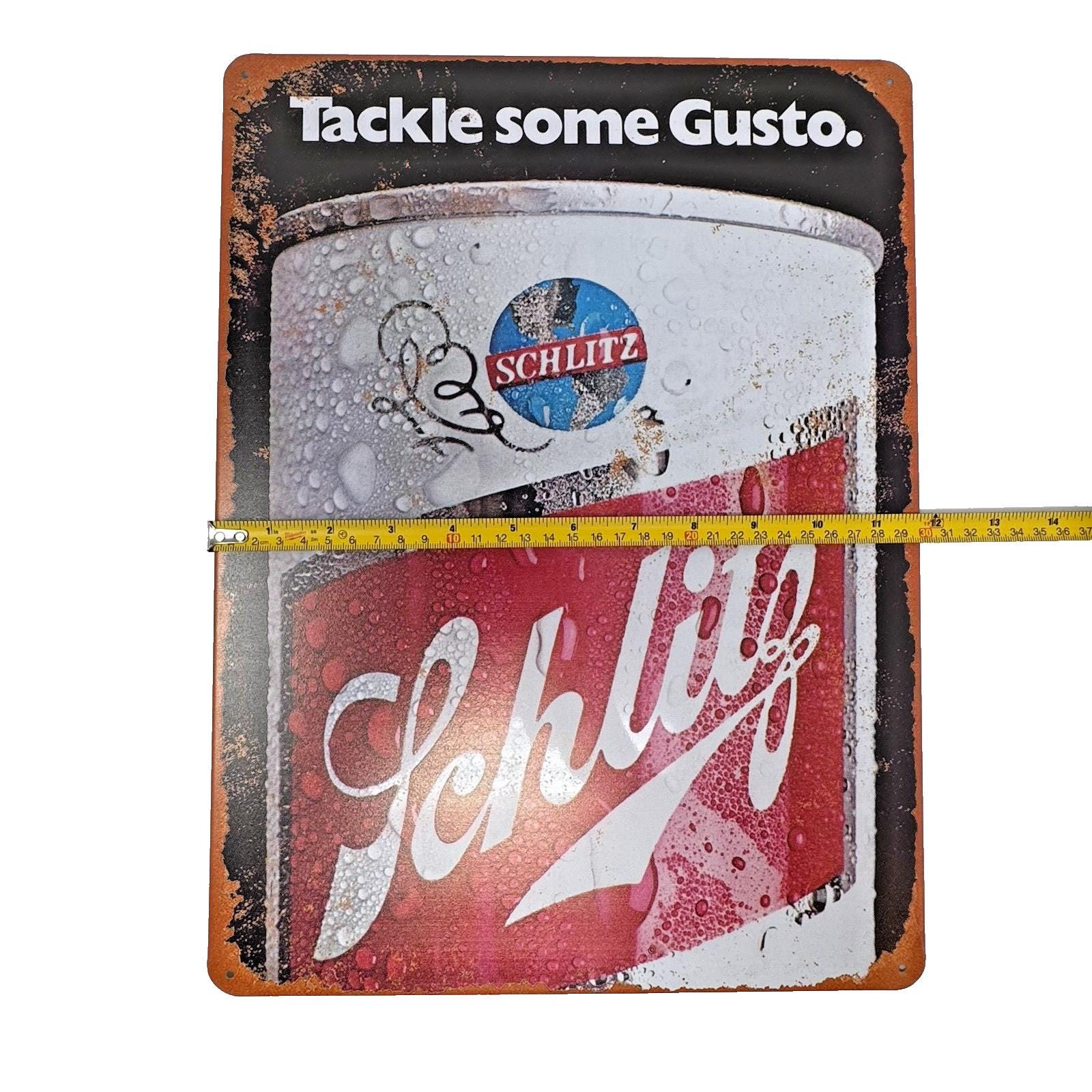 1973 Schlitz Beer Tackle Some Gusto - Vintage Look Reproduction