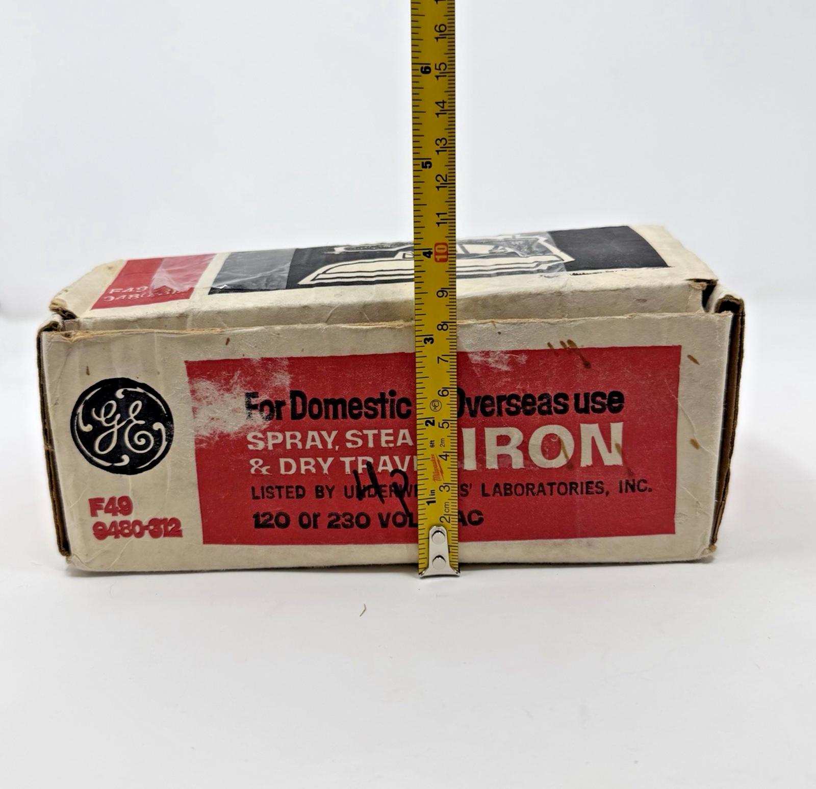 GE トラベルアイロン F49 箱・説明書・給水ボトル付き ヴィンテージ Vintage GE Travel Iron F49: Spray, Steam, Dry (works, Box, Manual