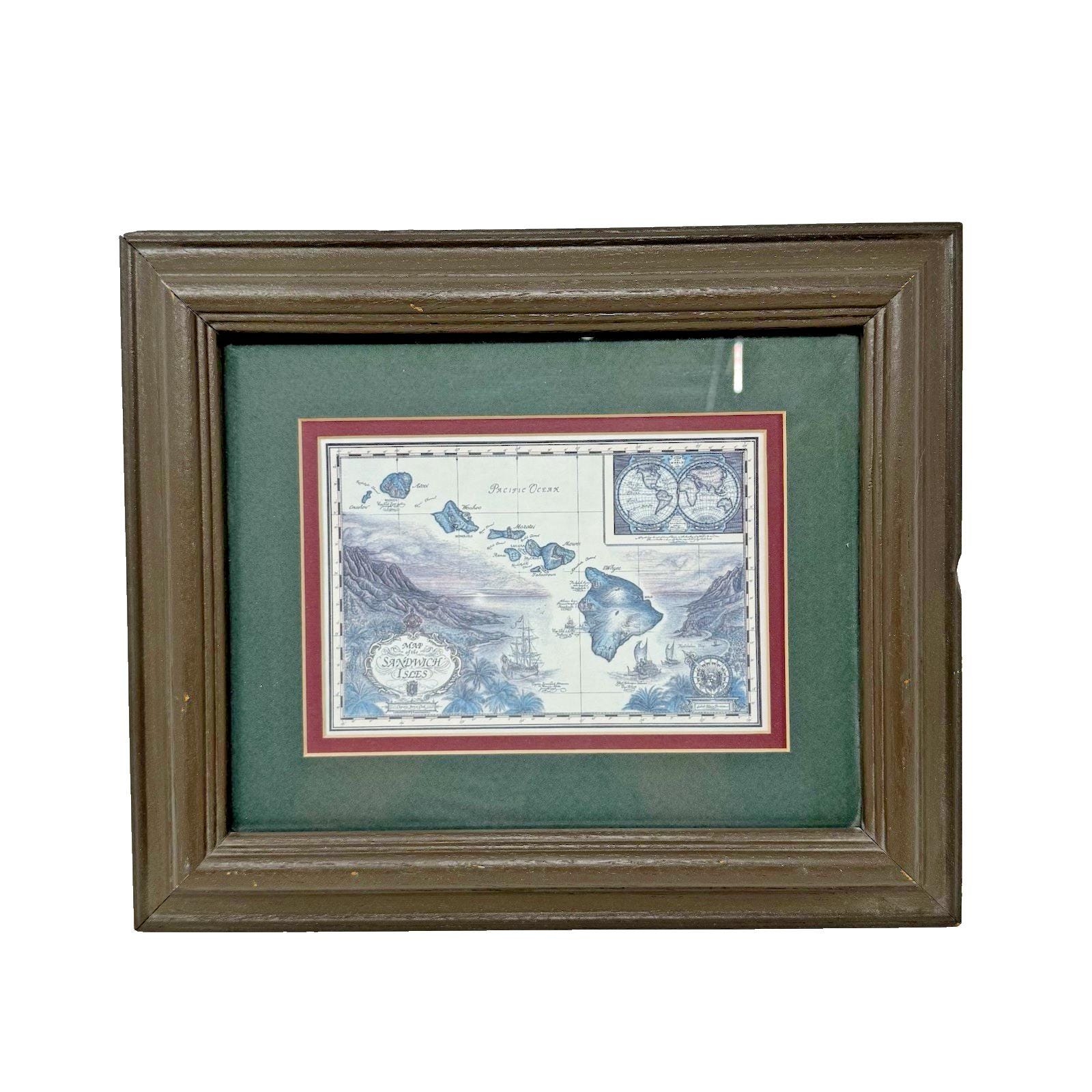 Vintage Map of the Sandwich Isles Art Print Hawaii is Cartographer
