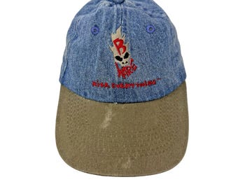 Vintage Bugle Boy Denim Strapback Hat - Casquette papa des années 90 Streetwear