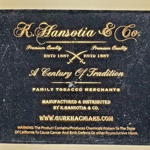 VTG Seduction Gurkha Estate Reserve Churchill Single Handmade EMPTY Cigar Box