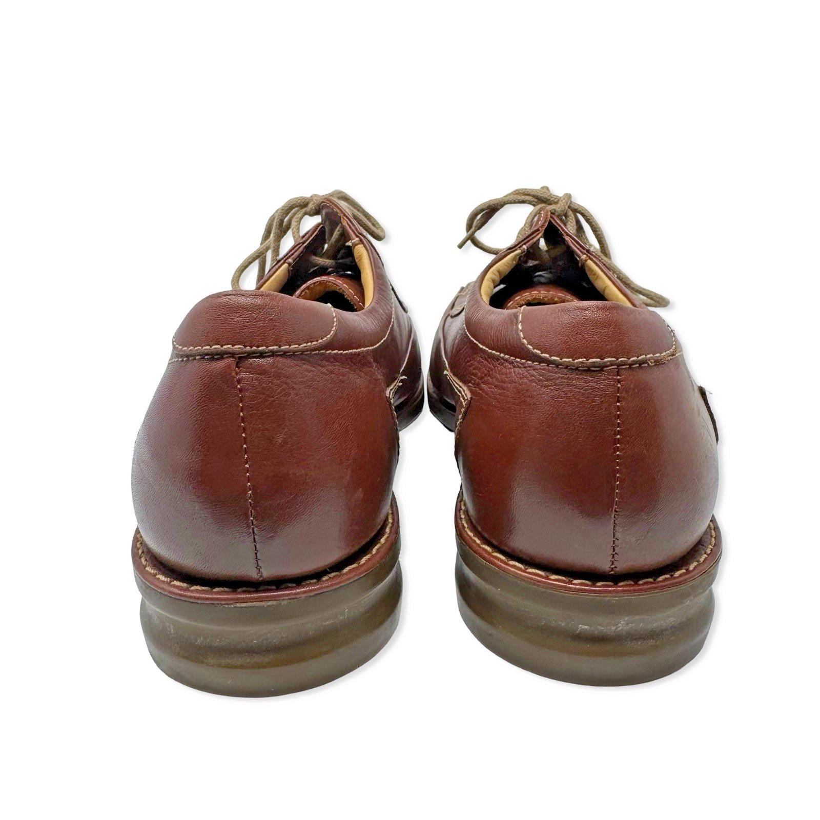 Sandro Moscoloni Brown Leather Lace up Dress Shoes Men