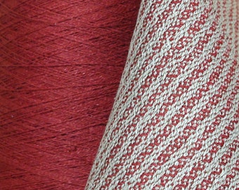 Pure Linen Yarn in Agate red, 16/2 or Lace weight