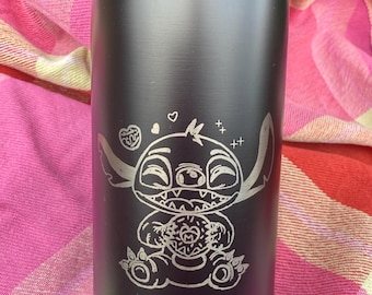 Stitch Engraved Thermos Water Bottle – Insulated Metal Bottle – Stitch Design – Gift for Children & Disney Fans – Character Water Bottle