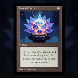 Jeweled Lotus - MTG Proxy Card - Artifact - Commander Deck, EDH - Retro Frame - High Quality