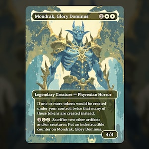 Mondrak, Glory Dominus - MTG Proxy Card - Commander Deck, EDH - Cartes de haute qualité - Illustrations complètes