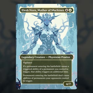 Elesh Norn, Madre delle Macchine - Carta Proxy MTG - Mazzo Commander, EDH - Carte di Alta Qualità - Illustrazione Completa