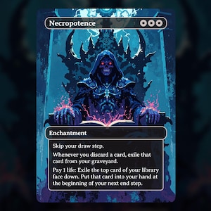 Necropotence - MTG Proxy Card - Commander Deck, EDH - High Quality Cards - Full Art