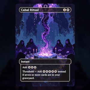 Ritual de la Cábala - Carta Proxy MTG - Mazo de Commander, EDH - Alta calidad - Arte completo - Rampa de maná negra