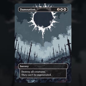 Damnation - MTG Proxy Card - Commander Deck, EDH - High Quality Cards - Full Art
