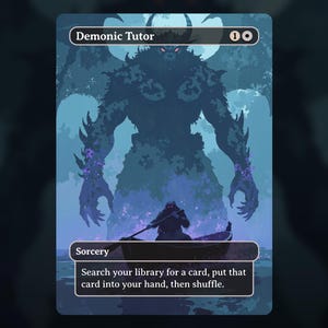 Demonic Tutor - MTG Proxy Card - Commander Deck, EDH - High Quality Cards - Full Art