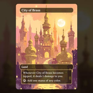 City of Brass - MTG Proxy Card - Commander Deck, EDH - High Quality Cards - Full Art