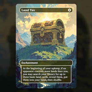 Land Tax - MTG Proxy Card - Enchantment - Commander Deck, EDH - Full Art - High Quality