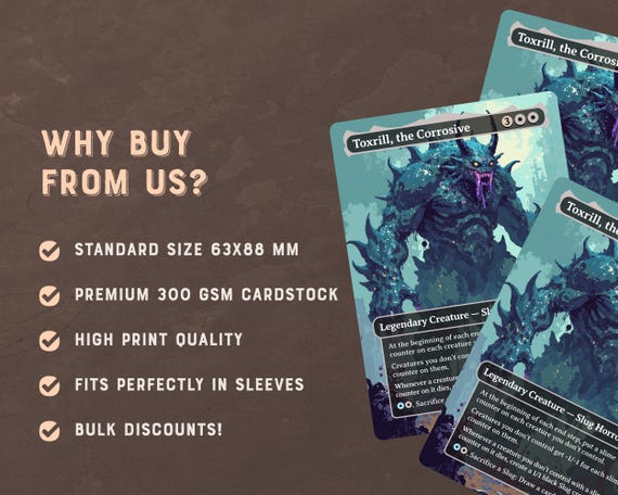 Toxrill, the Corrosive - MTG Proxy Card - Commander Deck