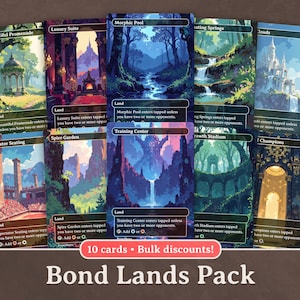 Bond Lands-proxyset: 10 magische proxy's - Commander EDH Land Cards - premium kwaliteit