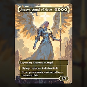 Avacyn, Engel der Hoffnung - MTG Proxy Card - Kommandant Deck, EDH - Hochwertige Karten - Full Art