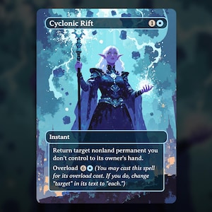 Cyclonic Rift - MTG Proxy Card - Commander Deck, EDH - High Quality Cards - Full Art