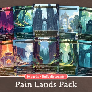 Pain Lands Proxy Set – 10 Magic Proxies - Commander EDH Land Cards - Premium Quality