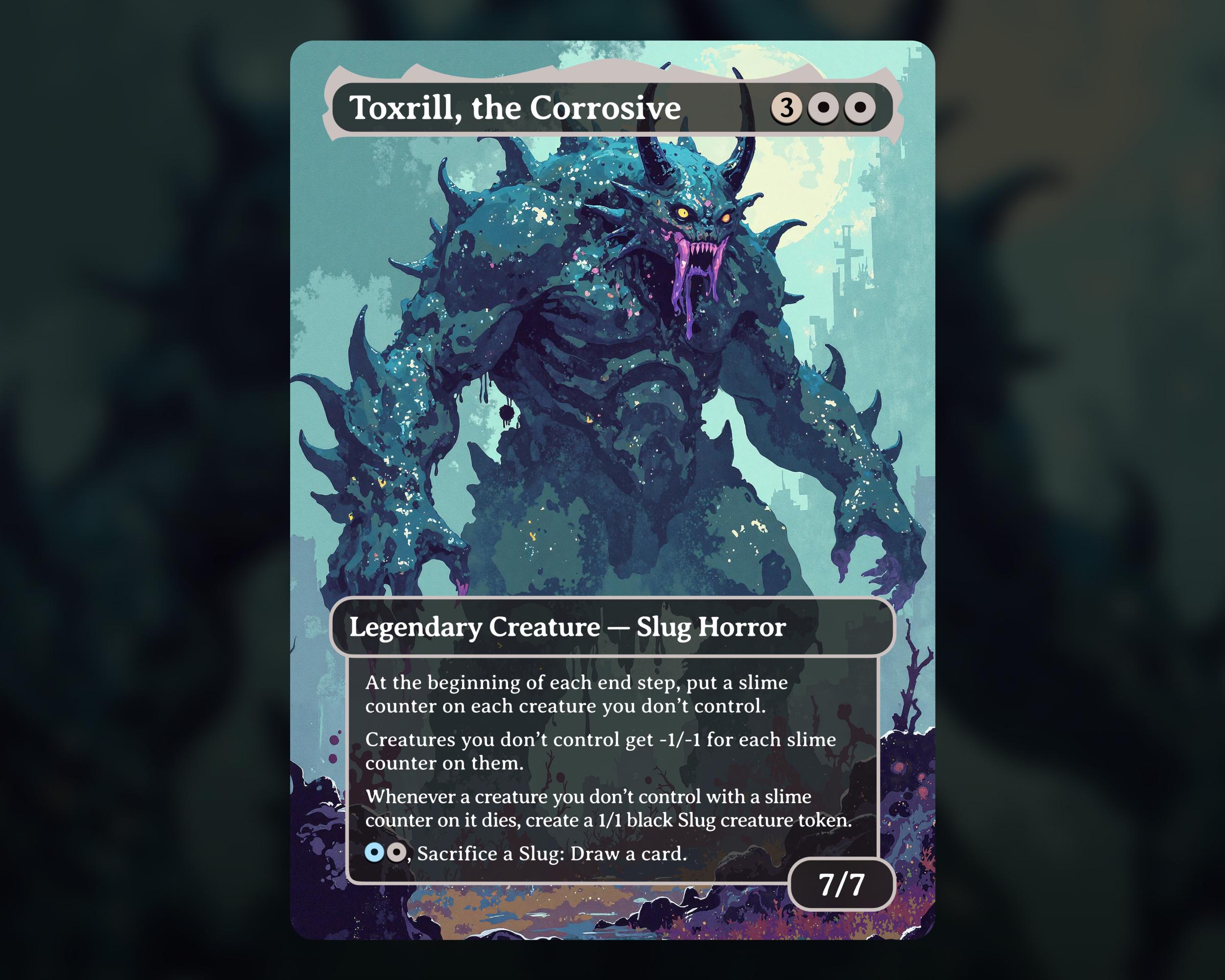 マジック：ザ・ギャザリング Toxrill, The Corrosive EDH/Commander MTG Toxrill, the Corrosive - MTG Proxy Card - Commander Deck