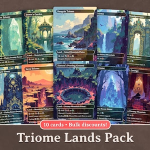 Triome Lands-proxyset: 10 magische proxy's - Commander EDH-landkaarten - Premiumkwaliteit