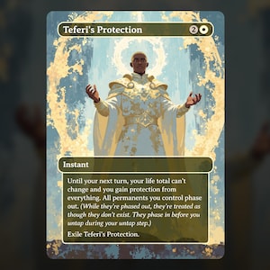 Teferi's Protection - MTG Proxy Card - Commander Deck, EDH - Cartes de haute qualité - Illustrations complètes