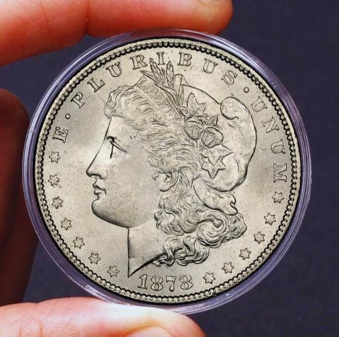 超希少 1878年 モーガン・ダラー 銀貨 製造初年度 Sミントマーク付 モルガン・ダラー：アメリカの有名な銀貨ガイド