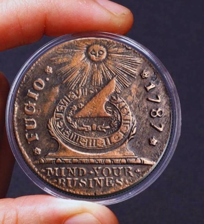 1787 Fugio Cent US Gedenk Sammlermünze | Historischer Antik Stil Geschenk für Sammler