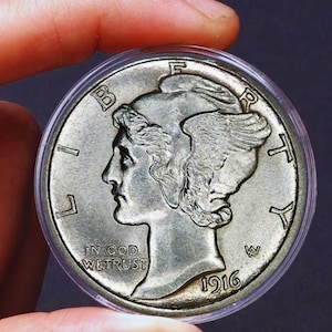 1916 S Mercury Dime  Collectible U.S. Commemorative Coins – Antique and Vintage Treasures Perfect for Collectors and Gift Giving
