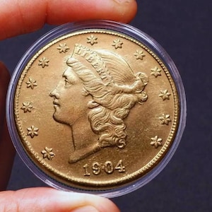 1904 Liberty Head Gold Plated  Coin: Commemorative Collectible US.