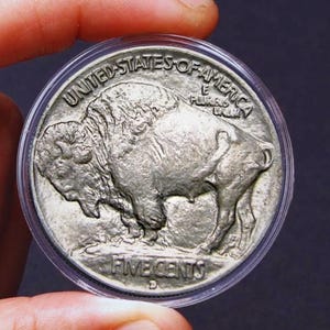 Monedas conmemorativas coleccionables de níquel Buffalo de EE. UU. de 1913-D: tesoros antiguos y vintage, perfectos para coleccionistas y para regalar.