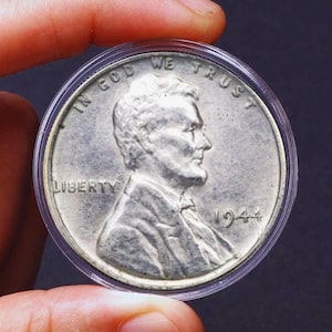1944  Steel Lincoln Penny Collectible U.S. Commemorative Coins – Antique and Vintage Treasures Perfect for Collectors and Gift Giving.