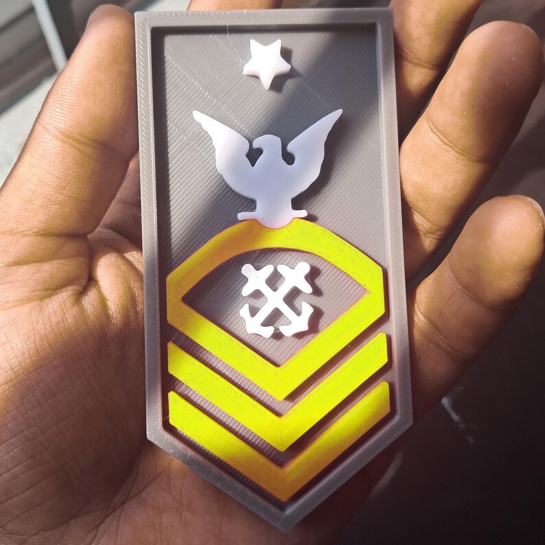 US Navy Senior Chief Petty Officer Insignia Emblem 3D STL Files for 3D ...