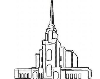 Syracuse Utah LDS Temple Outline Name Machine Embroidery Digitized Design Files | Dst | Pes | Hus | Vp3 | Vip | jef | XXX | Exp