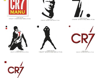 CR7 Cristiano Ronaldo Celebration Siuuuuuuuuu Jump Set Machine Embroidery Digitized Design Files | Dst | Pes | Hus | VP3