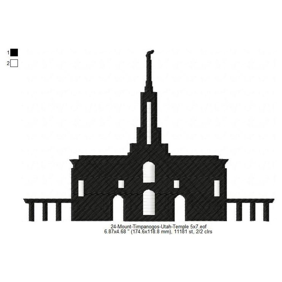 Mount Timpanogos Utah LDS Temple Silhouette