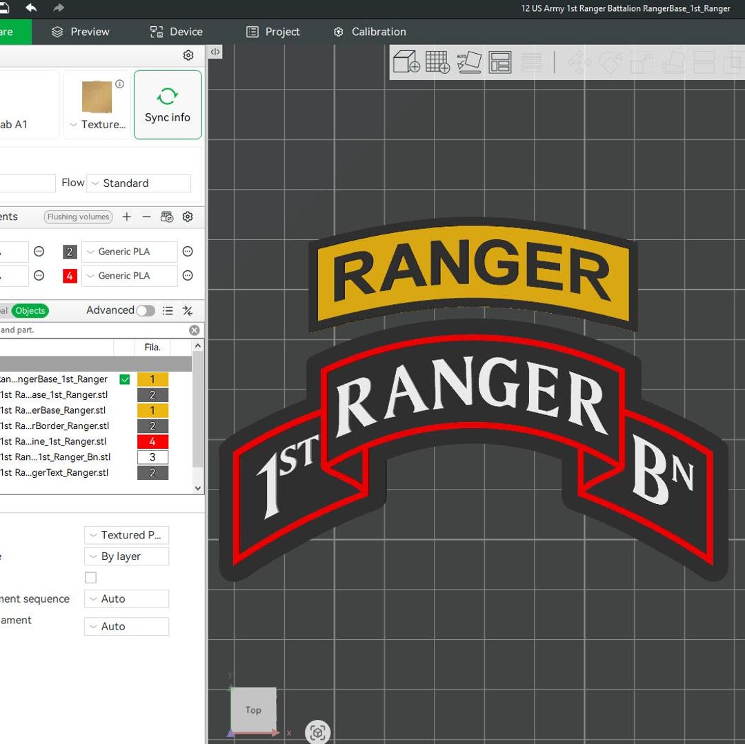 US Army 1st Ranger Bn Ranger Battalion Officer Insignia Emblem Symbols ...