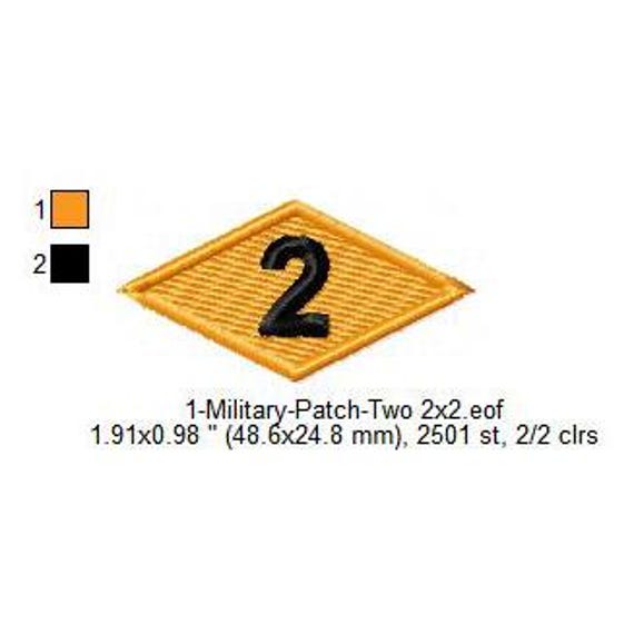 US Army Ranger Second Battalion Diamond Machine Embroidery