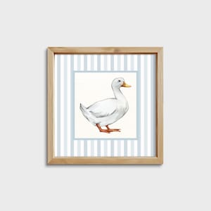 Vintage Duck Print, Digital Downloadable Wall Art, Nursery Art, Abstract Vintage Painting, Cottagecore Decor, Printable Wall Art,
