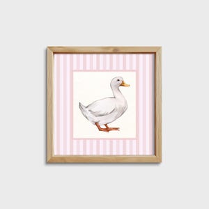 Vintage Duck Print Digital Download, Spring Print, Goose Painting, Nursery Decor, Cottage Core Print, Country Goose, Printable Artwork
