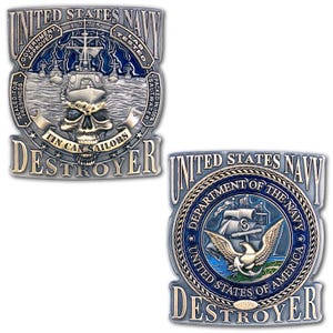 Us Navy Destroyer Challenge Coin - Etsy