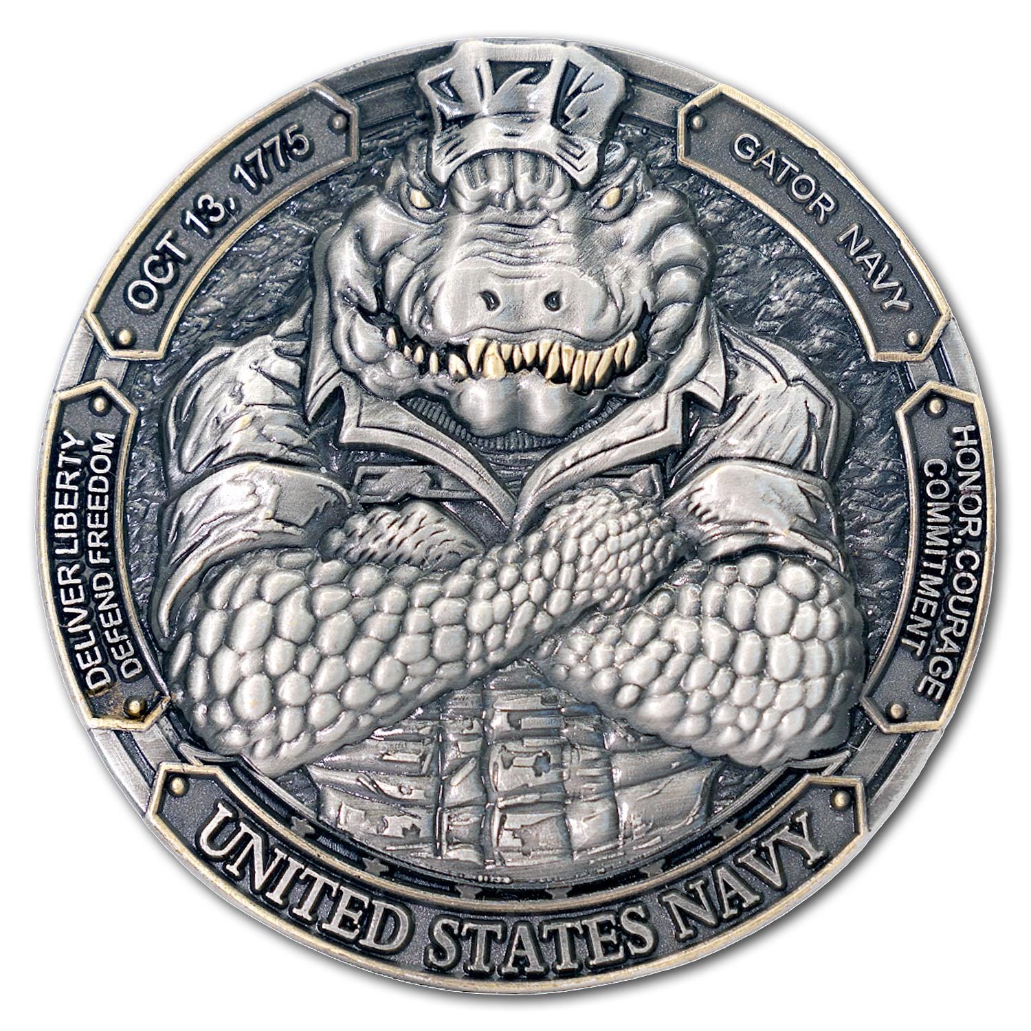 Gator Navy Crossed Arms Amphibious US Navy Veteran Military Collectible ...
