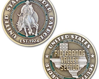 US Border Patrol Rio Grande Valley Sector Texas Law Enforcement Challenge Coin