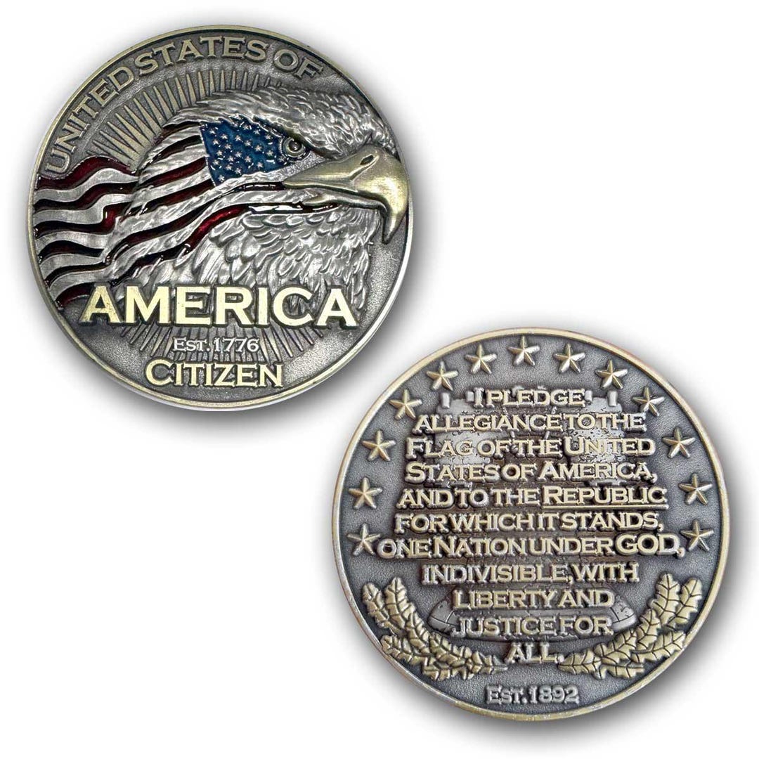 Pledge of Allegiance USA United States of America Citizen Since 1776 ...