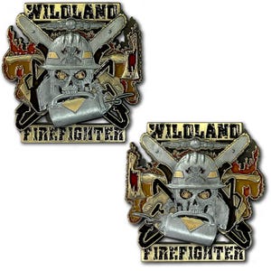 Wildland Firefighter Drip Torch Fire and Axes Collectible Challenge Coin