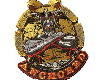 US Navy Chief Anchored Air Warfare Veteran Patriotic 4" Military Patch